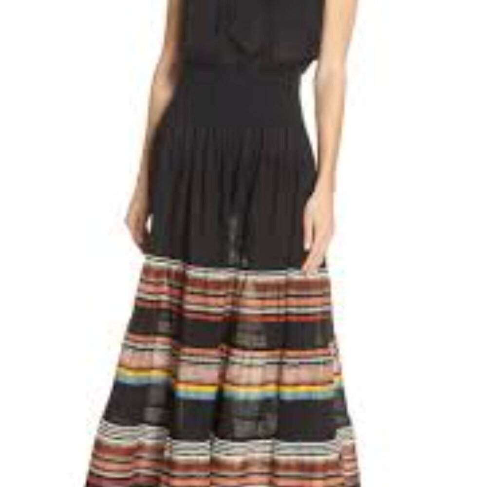 Tory Burch Black Smocked Dress
